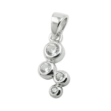 Lade das Bild in den Galerie-Viewer, Anhänger 12x6mm Zirkonias glänzend rhodiniert Silber 925

