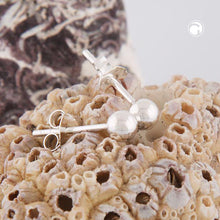 Lade das Bild in den Galerie-Viewer, Ohrstecker Ohrring 4mm Kugel glänzend Silber 925
