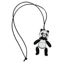 Lade das Bild in den Galerie-Viewer, Kette 9x4x1cm Figur Panda schwarz-weiß matt Kunststoff 80cm
