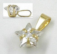 Lade das Bild in den Galerie-Viewer, Anhänger 10x8mm Zirkonia Stern 9Kt GOLD
