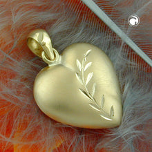 Lade das Bild in den Galerie-Viewer, Anhänger 14x14mm Herz mit Schliff matt-glänzend 9Kt GOLD
