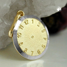 Lade das Bild in den Galerie-Viewer, Anhänger 12,4mm Taufuhr bicolor rhodiniert 9Kt GOLD
