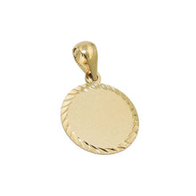 Lade das Bild in den Galerie-Viewer, Anhänger 12mm Gravurplatte matt diamantiert 9Kt GOLD
