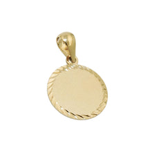 Lade das Bild in den Galerie-Viewer, Anhänger 12mm Gravurplatte matt diamantiert 9Kt GOLD
