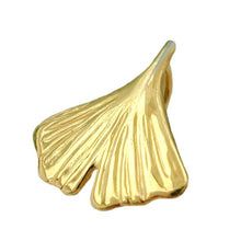 Lade das Bild in den Galerie-Viewer, Anhänger 12mm Ginkgoblatt glänzend 9Kt GOLD

