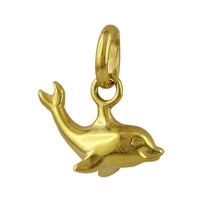 Lade das Bild in den Galerie-Viewer, Anhänger 12x7mm kleiner Delfin glänzend 9Kt GOLD
