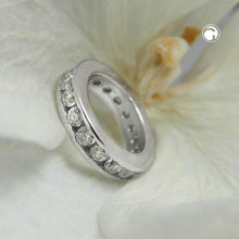 Lade das Bild in den Galerie-Viewer, Anhänger 10x2mm Taufring mit Zirkonias rhodiniert Silber 925
