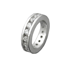 Lade das Bild in den Galerie-Viewer, Anhänger 10x2mm Taufring mit Zirkonias rhodiniert Silber 925
