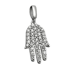 Lade das Bild in den Galerie-Viewer, Anhänger 15x10mm Symbol Hand mit Zirkonias Silber 925
