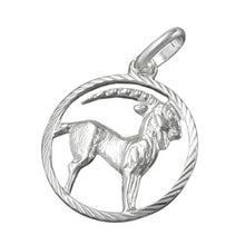 Lade das Bild in den Galerie-Viewer, Anhänger 15mm Sternzeichen Steinbock Silber 925
