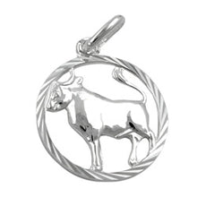 Lade das Bild in den Galerie-Viewer, Anhänger 15mm Sternzeichen Stier Silber 925
