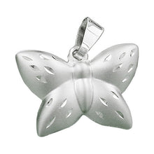 Lade das Bild in den Galerie-Viewer, Anhänger 11x16mm Schmetterling matt-glänzend diamantiert Silber 925

