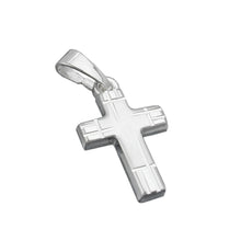 Lade das Bild in den Galerie-Viewer, Anhänger 15x10mm Kreuz matt-diamantiert Silber 925
