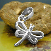 Lade das Bild in den Galerie-Viewer, Anhänger 11x12mm Libelle glänzend Silber 925
