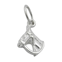 Lade das Bild in den Galerie-Viewer, Anhänger 14x10mm Pferdekopf mit Halfter glänzend Silber 925
