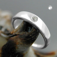Lade das Bild in den Galerie-Viewer, Anhänger 11x2mm Taufring mit Zirkonia Silber 925
