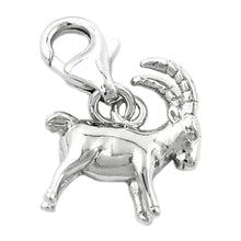 Lade das Bild in den Galerie-Viewer, Anhänger 13x12mm Charm Steinbock glänzend rhodiniert Silber 925
