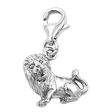 Lade das Bild in den Galerie-Viewer, Anhänger 12x13mm Charm Löwe glänzend rhodiniert Silber 925
