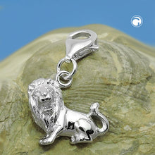 Lade das Bild in den Galerie-Viewer, Anhänger 12x13mm Charm Löwe glänzend rhodiniert Silber 925
