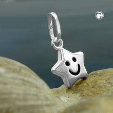 Lade das Bild in den Galerie-Viewer, Anhänger 10x8mm Stern mit Gesicht Silber 925
