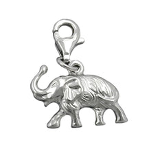 Lade das Bild in den Galerie-Viewer, Anhänger 12x16mm Charm Elefant rhodiniert Silber 925
