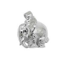 Lade das Bild in den Galerie-Viewer, Anhänger 13x12mm Elefant massiv rhodiniert Silber 925
