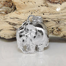 Lade das Bild in den Galerie-Viewer, Anhänger 13x12mm Elefant massiv rhodiniert Silber 925
