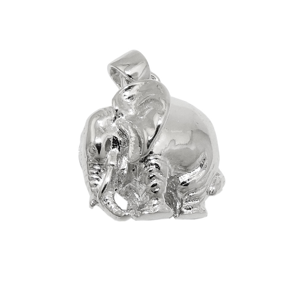Anhänger 13x12mm Elefant massiv rhodiniert Silber 925