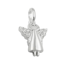 Lade das Bild in den Galerie-Viewer, Anhänger 13x10mm Engel mit Zirkonias glänzend Silber 925
